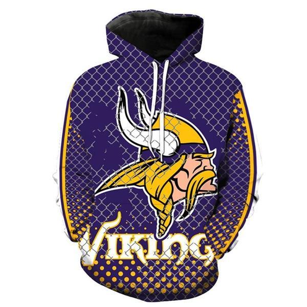 Cheap Price Nfl Football Minnesota Vikings 3d Flame Hoodie Sweatshirt Jacket Pullover