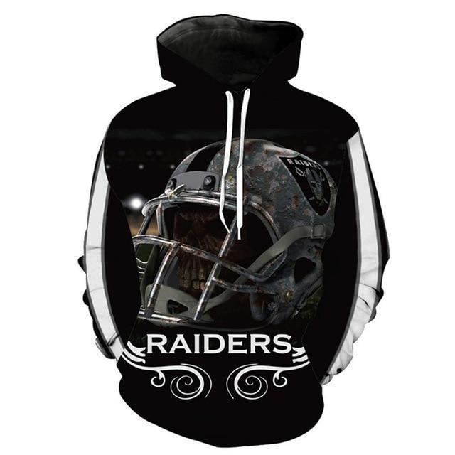 Nfl Hoodies 3d Oakland Raiders Hoodie Sweatshirt Jacket Pullover