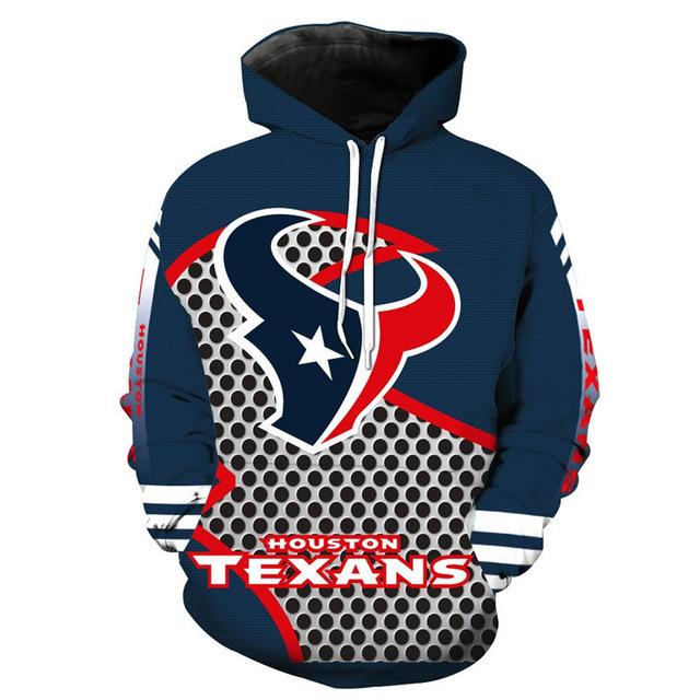 Nfl Football Houston Texans 3d Hoodie Sweatshirt Jacket Pullover
