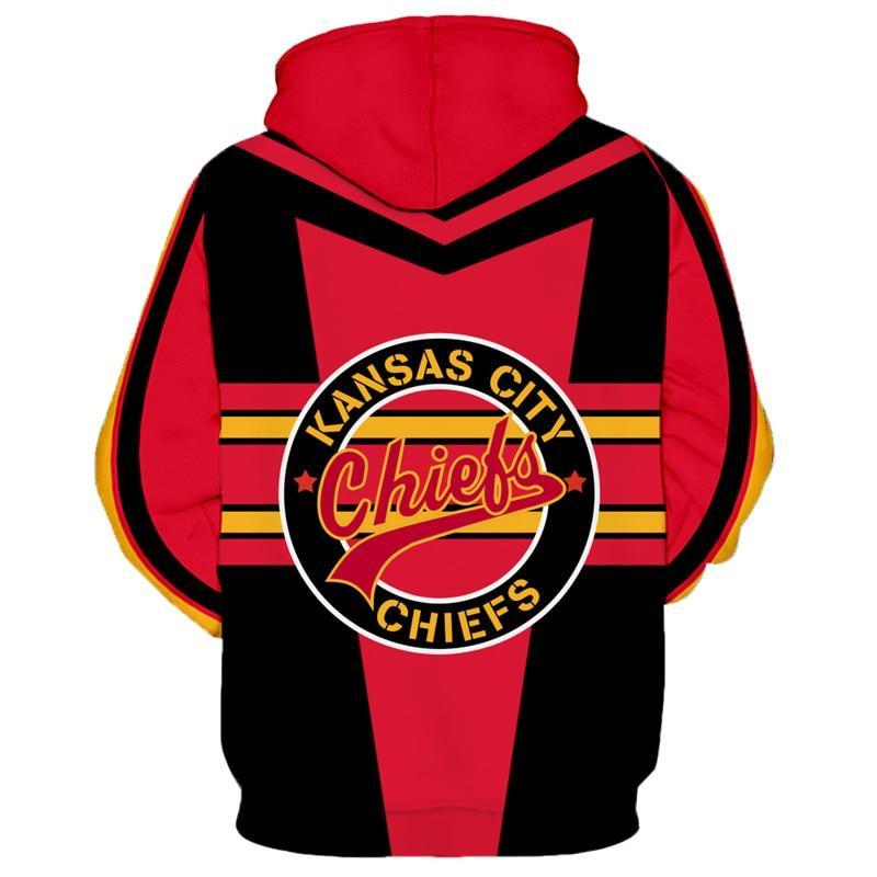 Cheap Price Nfl Football Kansas City Chiefs 3d Hoodie Sweatshirt Jacket Pullover