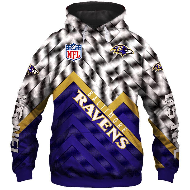 Lowest Price Nfl 3d Men Baltimore Ravens Hoodies Sale Pullover