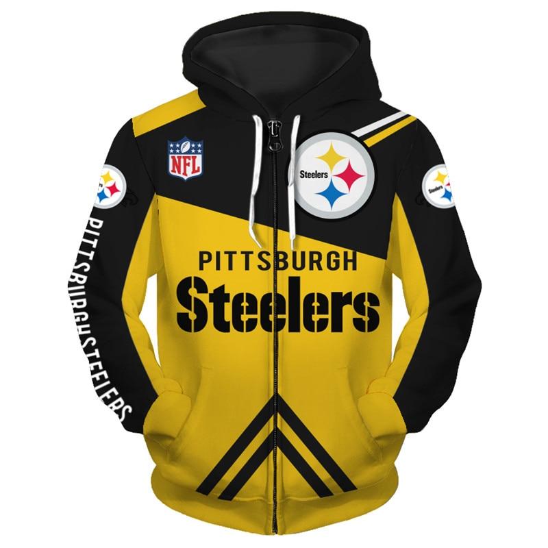Pittsburgh Steelers Zip Up Hoodie - Game Day Fan Essential