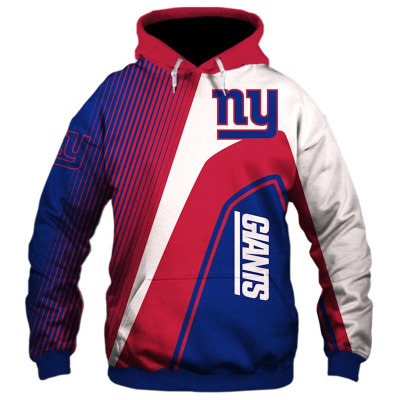 New York Giants Men's Cheap 3d Hoodie Sweatshirt Pullover