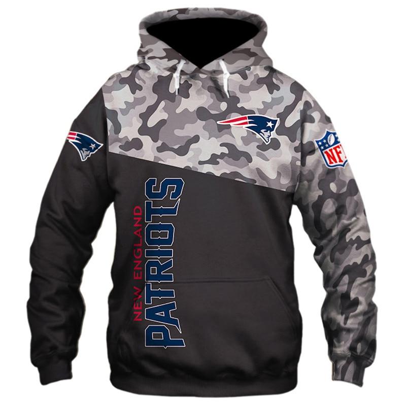 New England Patriots Military Hoodie 3d Sweatshirt Long Sleeve