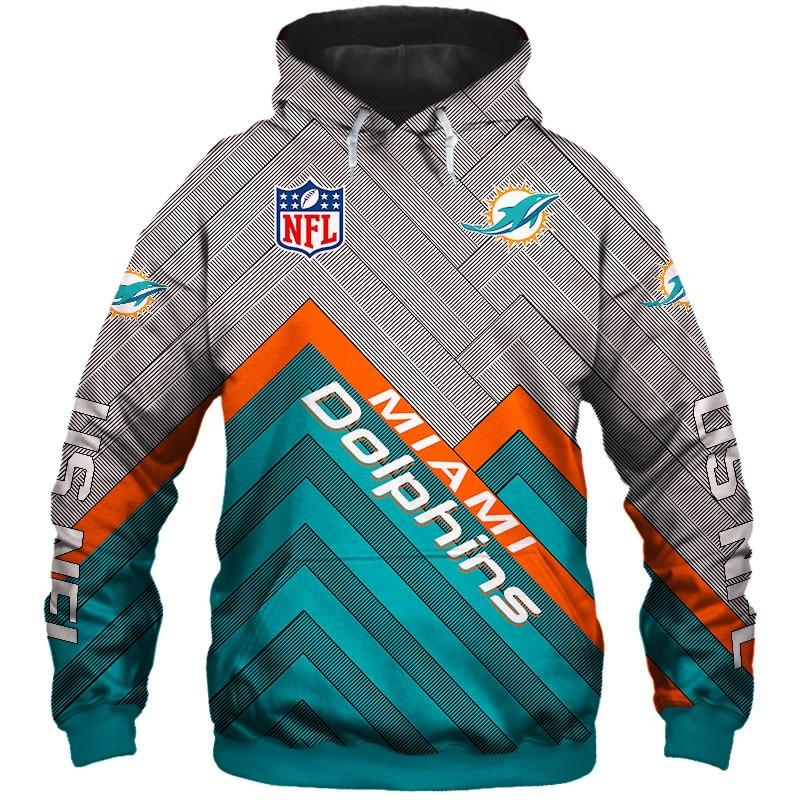 Miami Dolphins Pullover Hoodie 3d Sweatshirt Long Sleeve