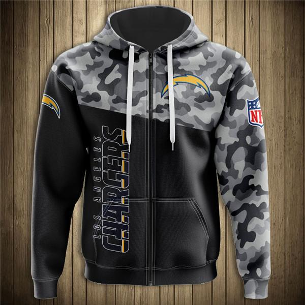 Los Angeles Chargers Military Hoodie 3d Sweatshirt Pullover Long Sleeve