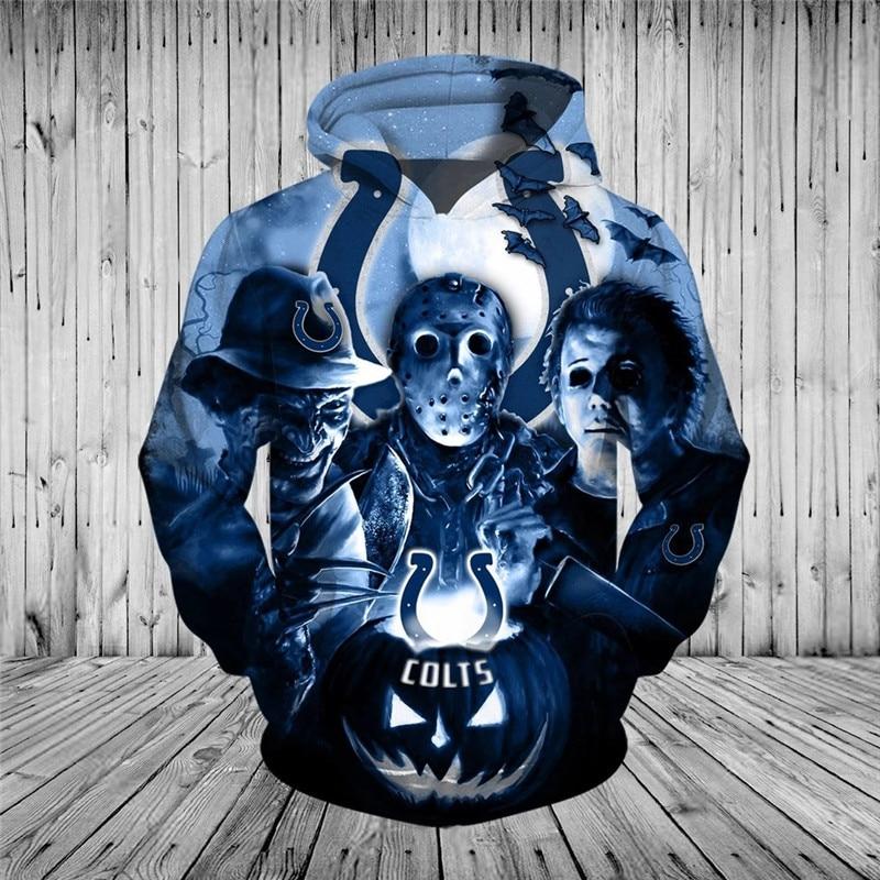 Indianapolis Colts Halloween Horror Night 3d Hoodie