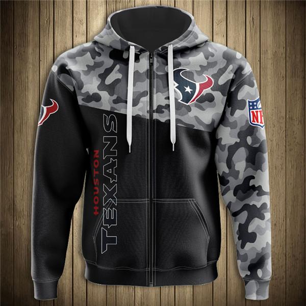Houston Texans Military Hoodie Cheap 3d Sweatshirt Long Sleeve