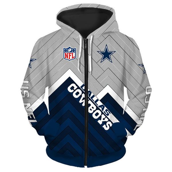Dallas Cowboys Men's 3d Long Sleeve Hoodie Sweatshirt
