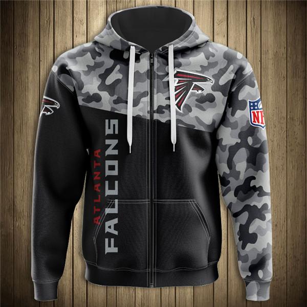 Atlanta Falcons Military 3d Hoodie Long Sleeve Sweatshirt