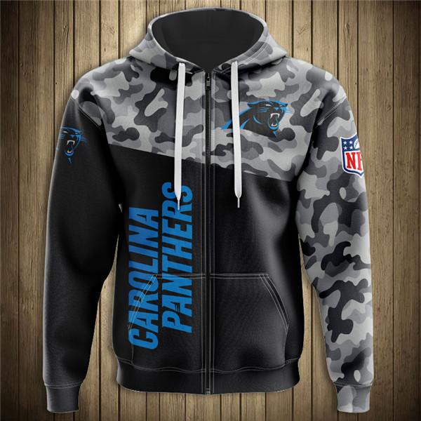 Carolina Panthers Military 3d Hoodie Long Sleeve Sweatshirt