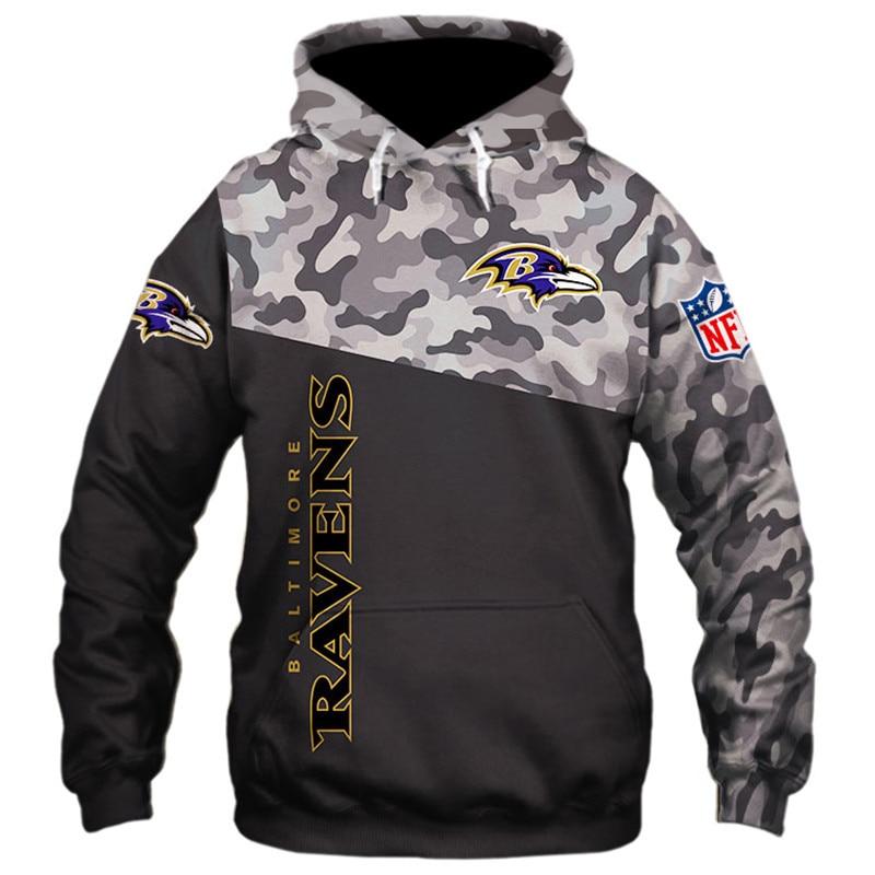 Baltimore Ravens Military 3d Hoodie (long Sleeve)