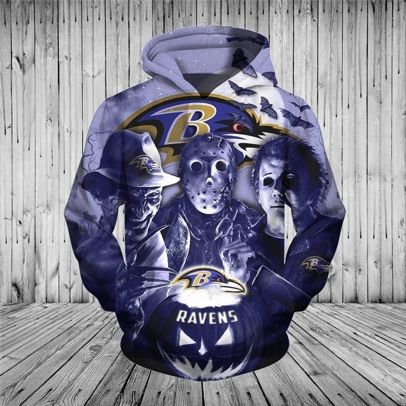Baltimore Ravens Halloween Horror Night Hoodie