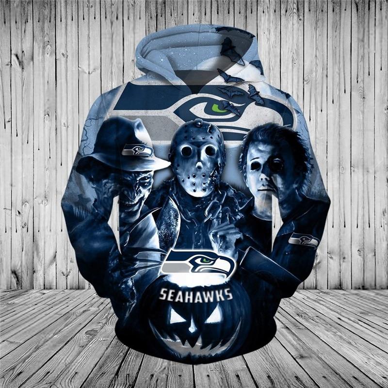 Seattle Seahawks Halloween Horror Night Hoodie