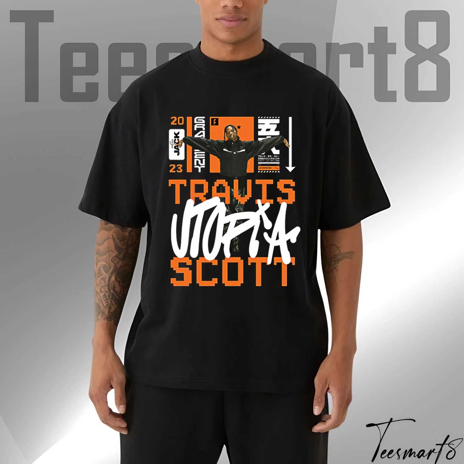 Travis Scott "utopia" Tee – Oversized Rap Shirt