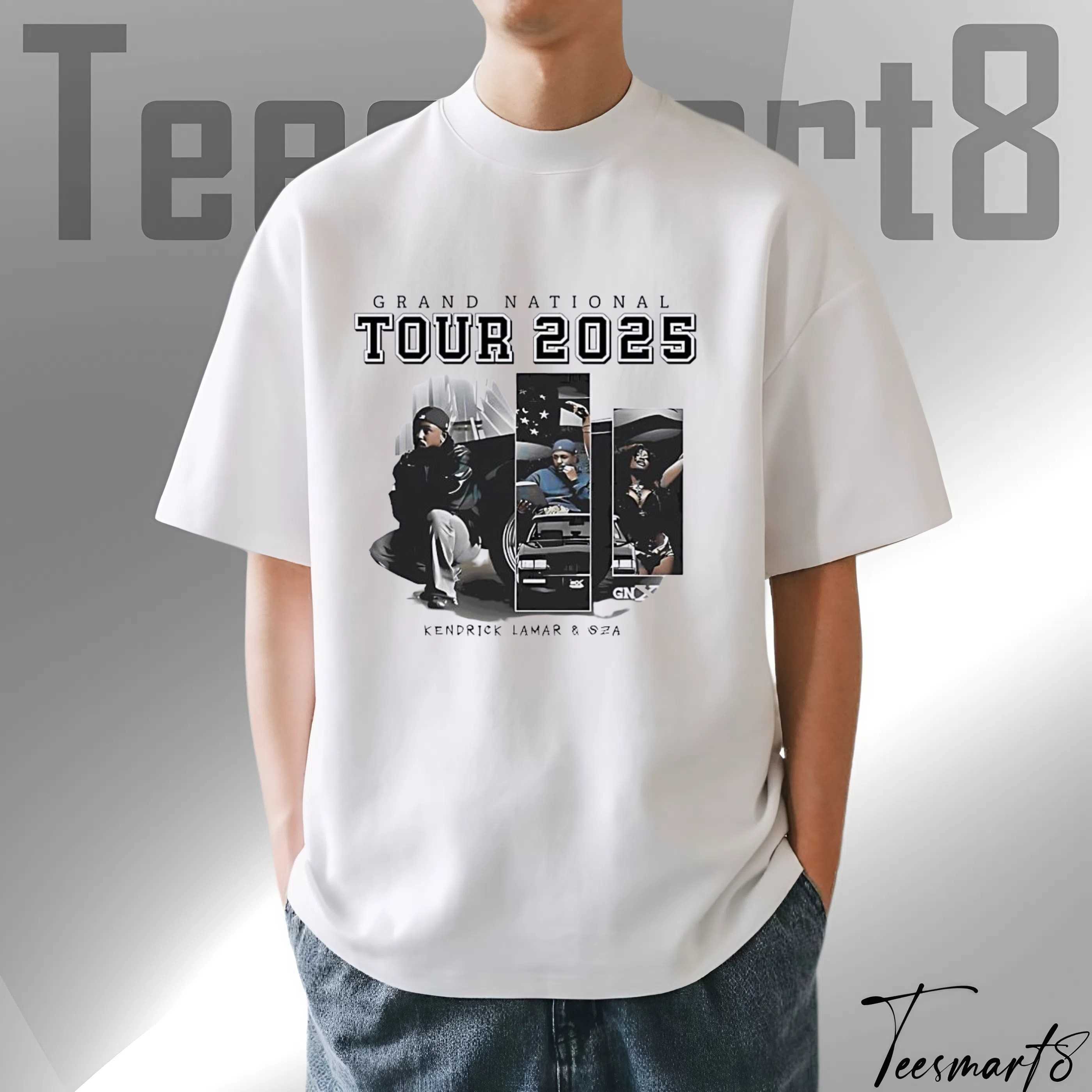 Grand National Tour 2025 Shirt – Kendrick Lamar & Sza Retro Style