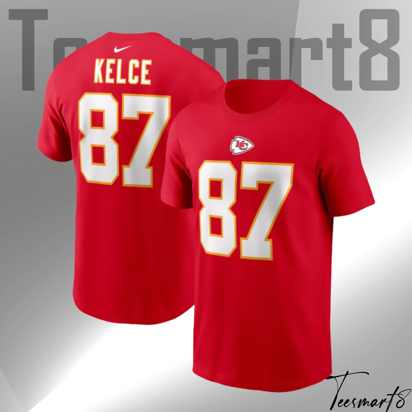 Travis Kelce #87 Kansas City Chiefs Nike Name & Number T-Shirt