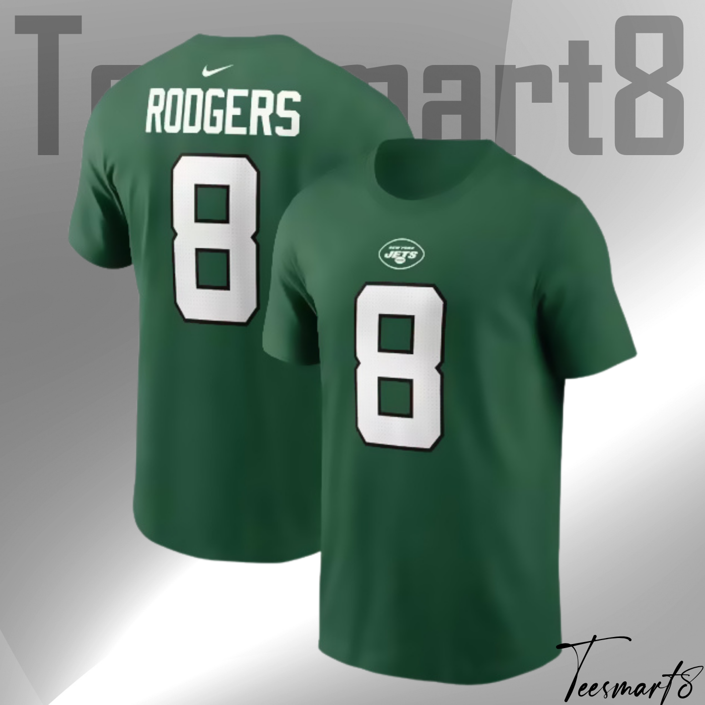 Aaron Rodgers New York Jets Name & Number Short Sleeve Player T-Shirt