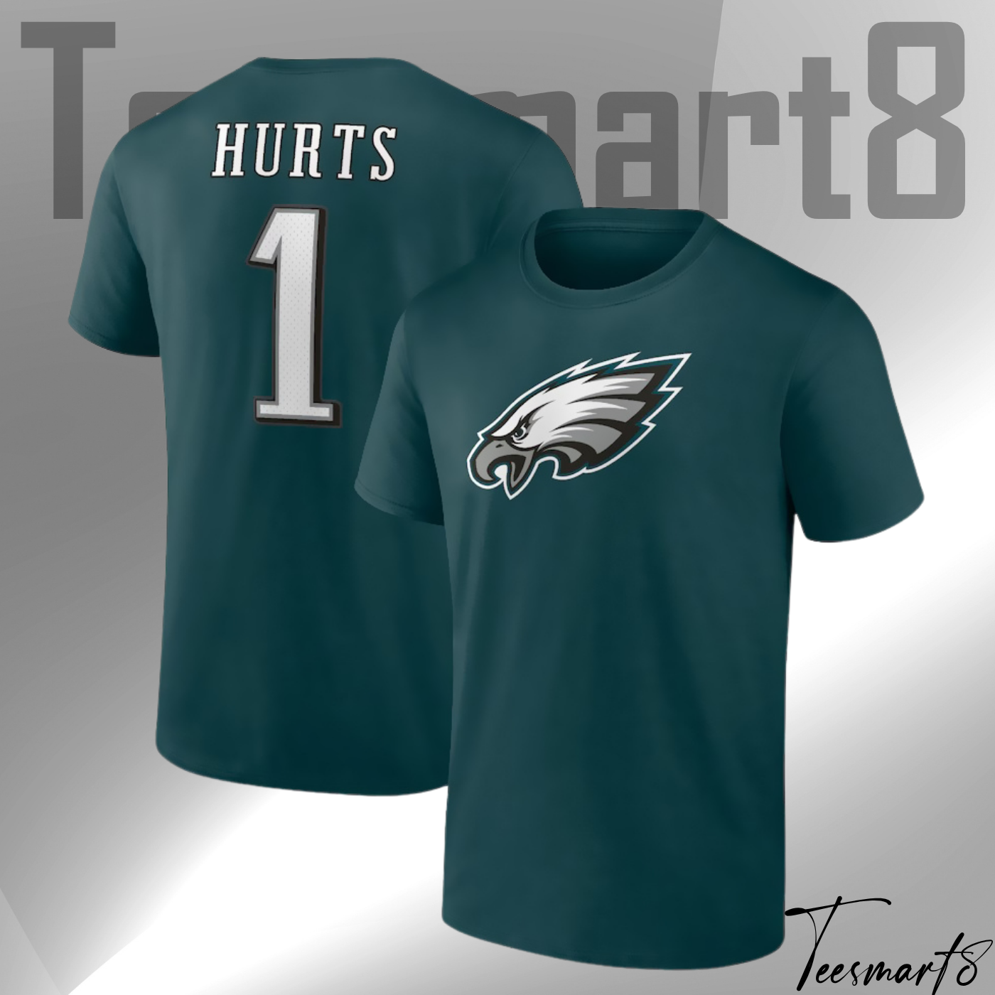 Jalen Hurts Midnight Philadelphia Eagles Player Icon T-Shirt