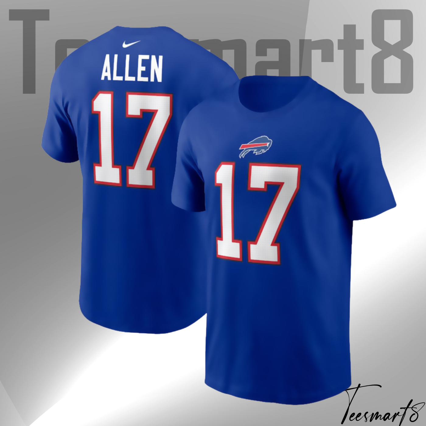 Josh Allen Buffalo Bills Player Name & Number T-Shirt