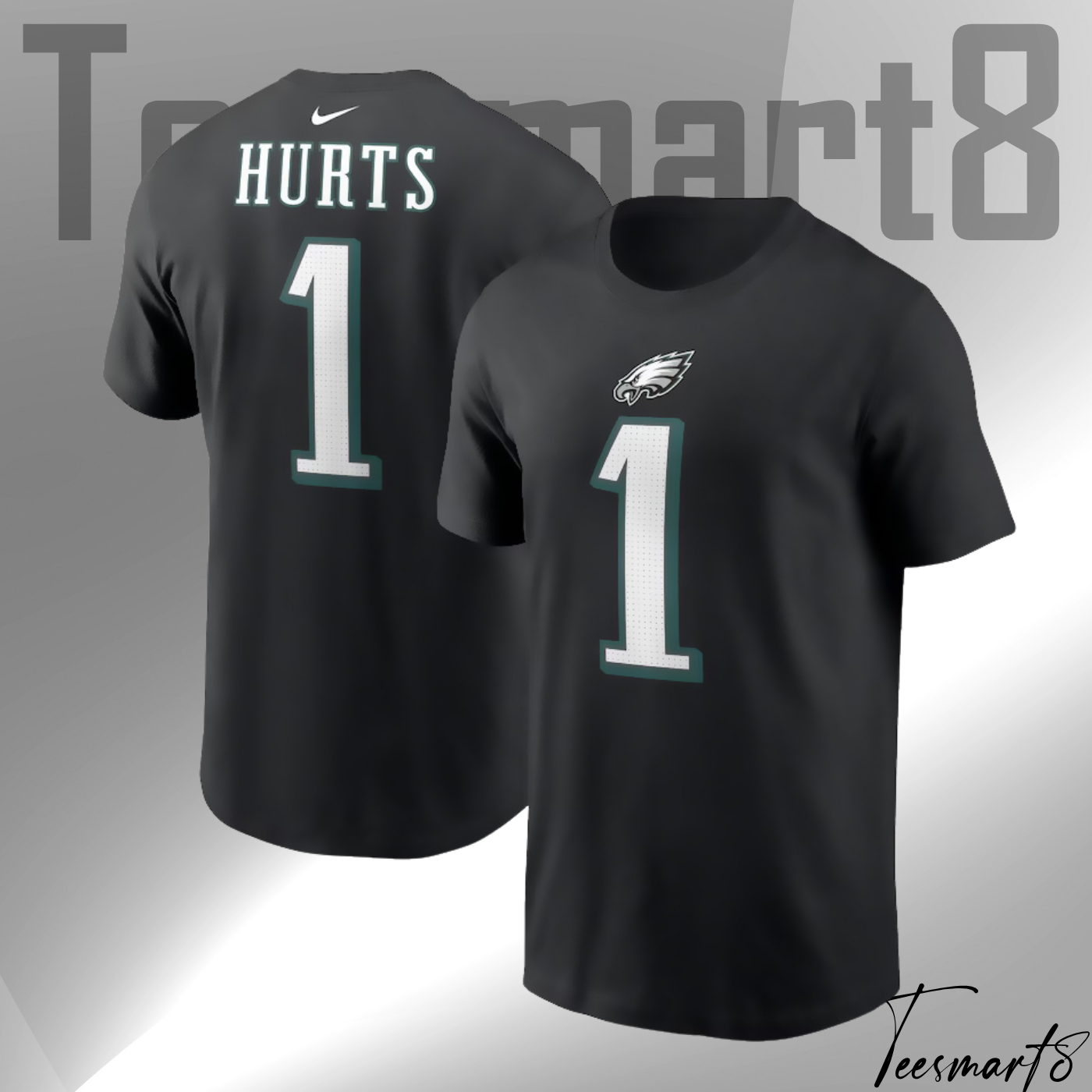 Jalen Hurts Philadelphia Eagles Player Name & Number T-Shirt
