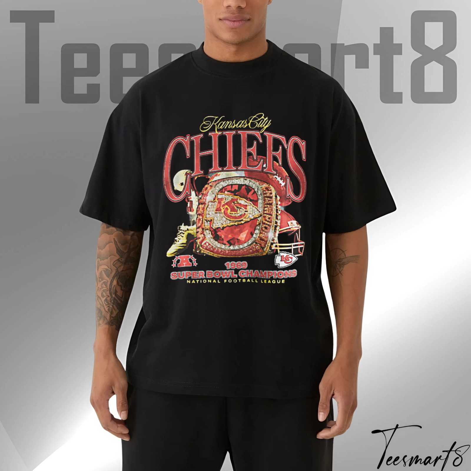Kansas City Chiefs Vintage Graphic Tee – Nfl 2025 Season