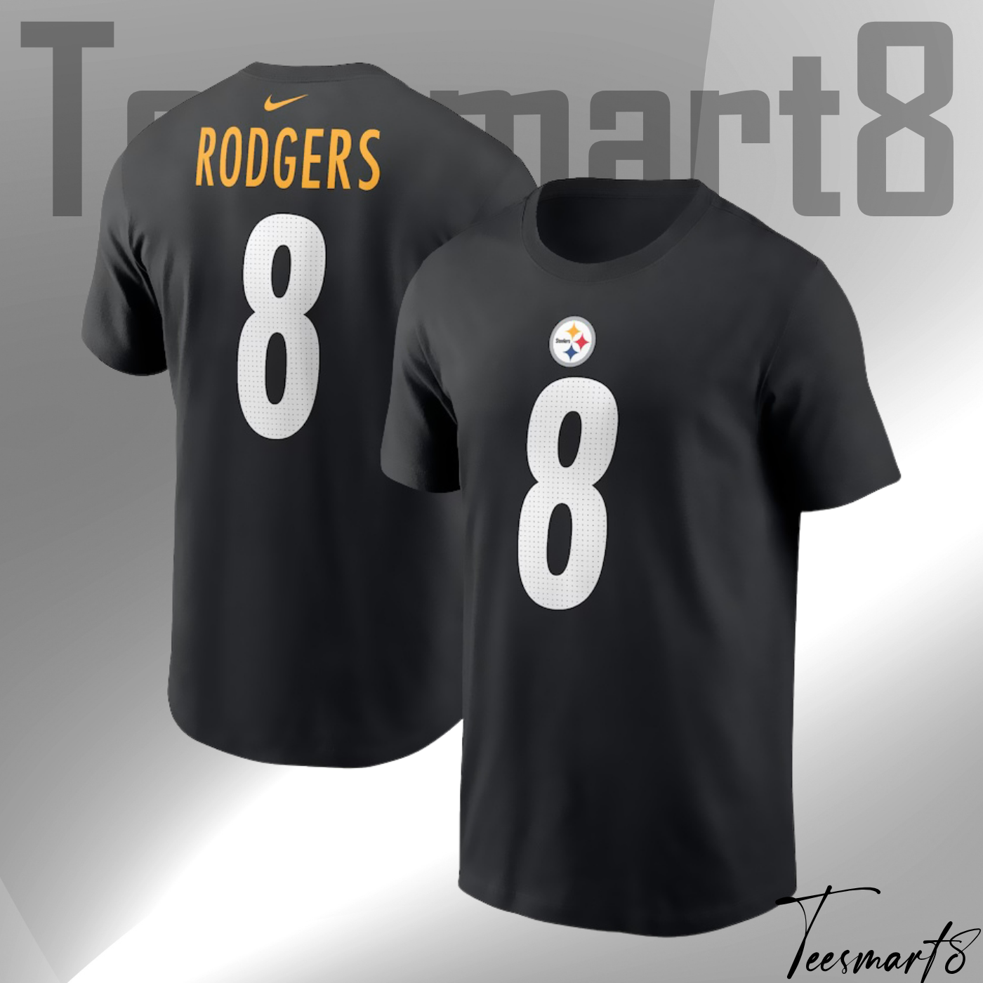 Aaron Rodgers – Pittsburgh Steelers T-Shirt Name And Number Tee