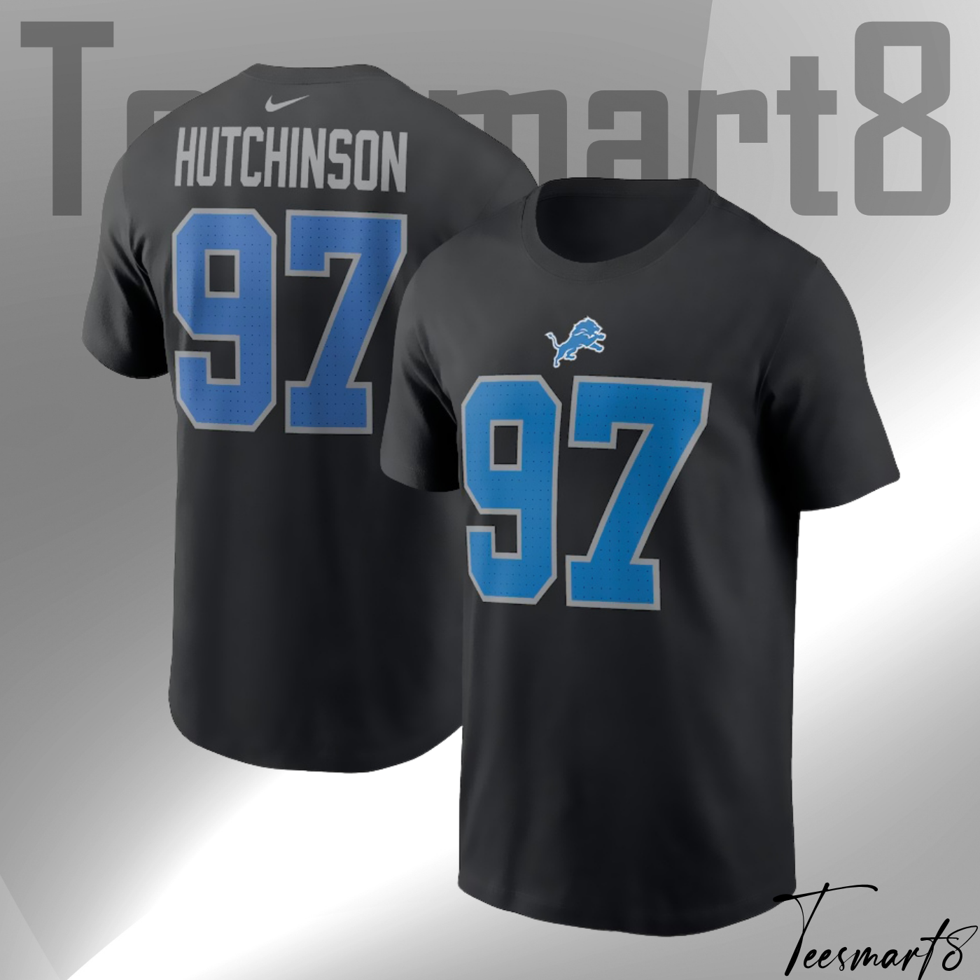 Aidan Hutchinson – Detroit Lions T-Shirt Player Name And Number Tee