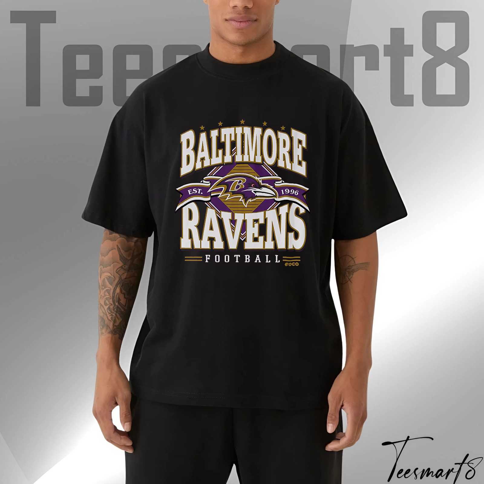 Baltimore Ravens Nfl Shirt – Iconic Established Banner Style