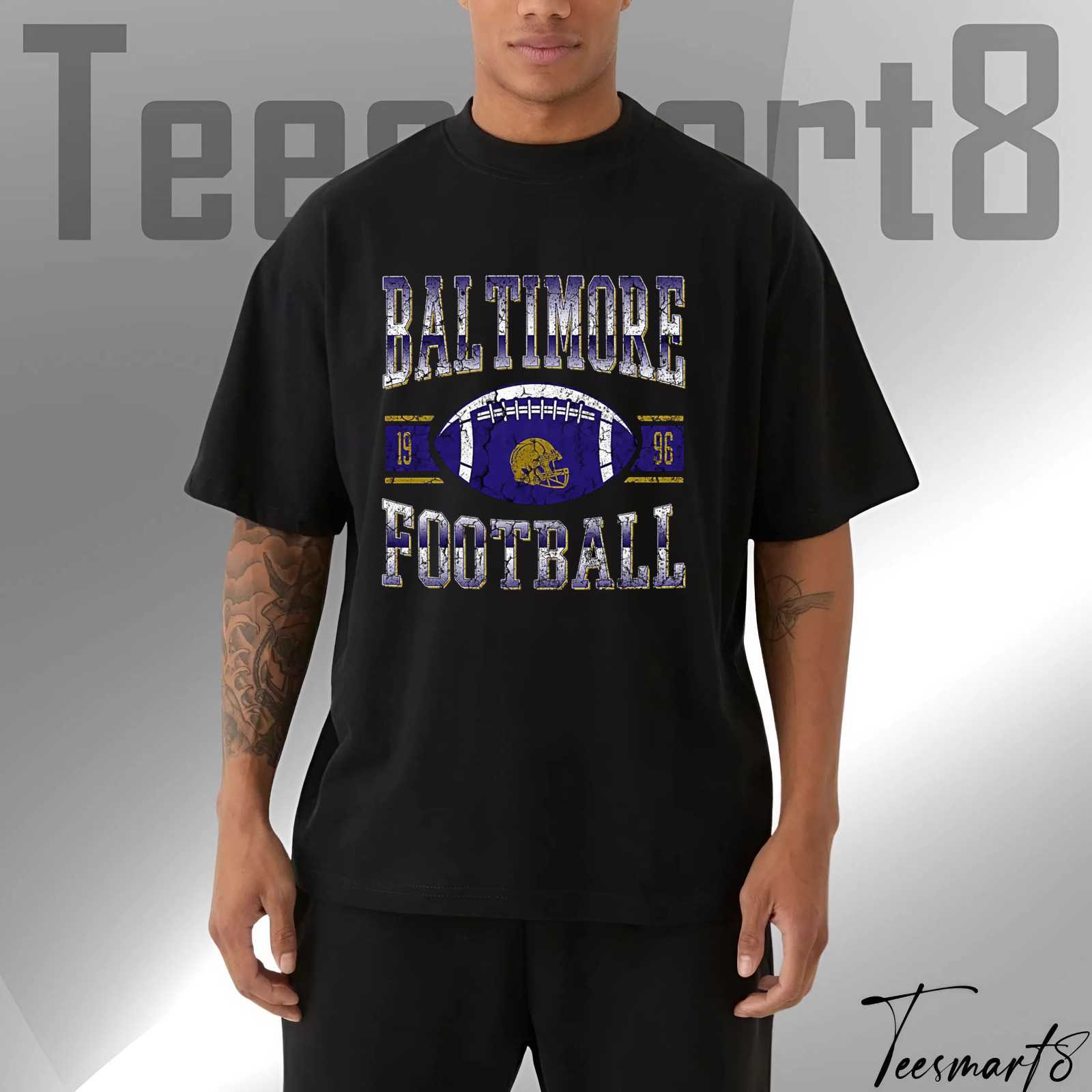 Baltimore Football Throwback Tee – Vintage Nfl 2025 Shirt