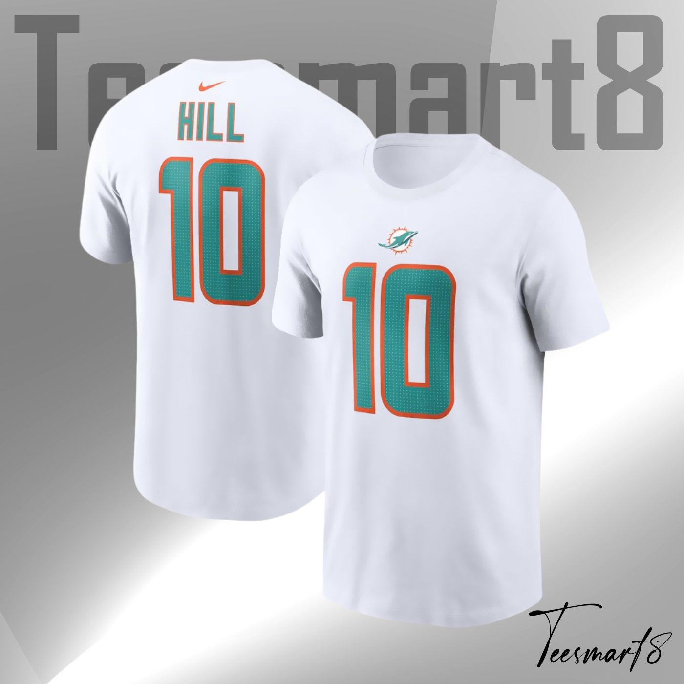 Tyreek Hill Miami Dolphins Player Name & Number T-Shirt