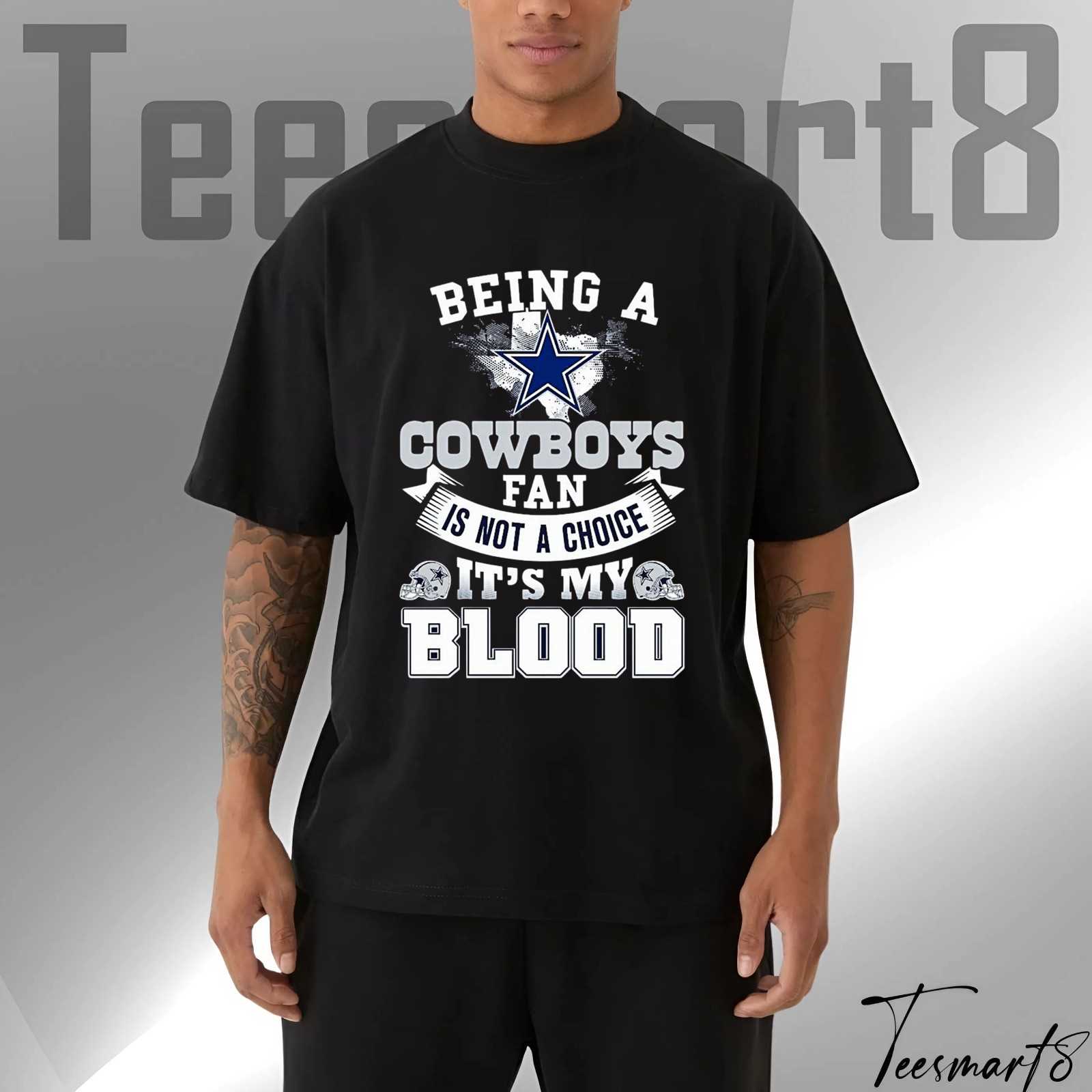 Dallas Cowboys Fan For Life Tee – In My Blood Since Day One 2025