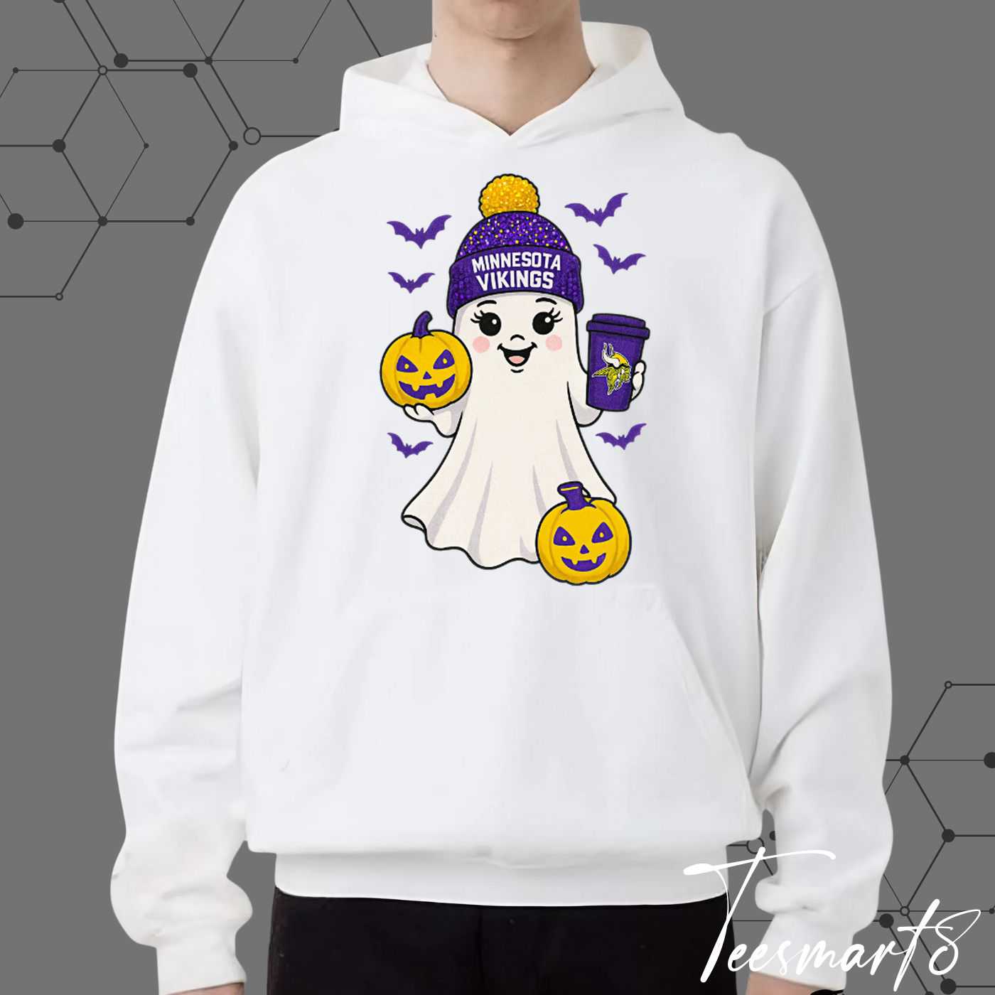 Minnesota Vikings Halloween Ghost Hoodie - Spooky Fan Apparel