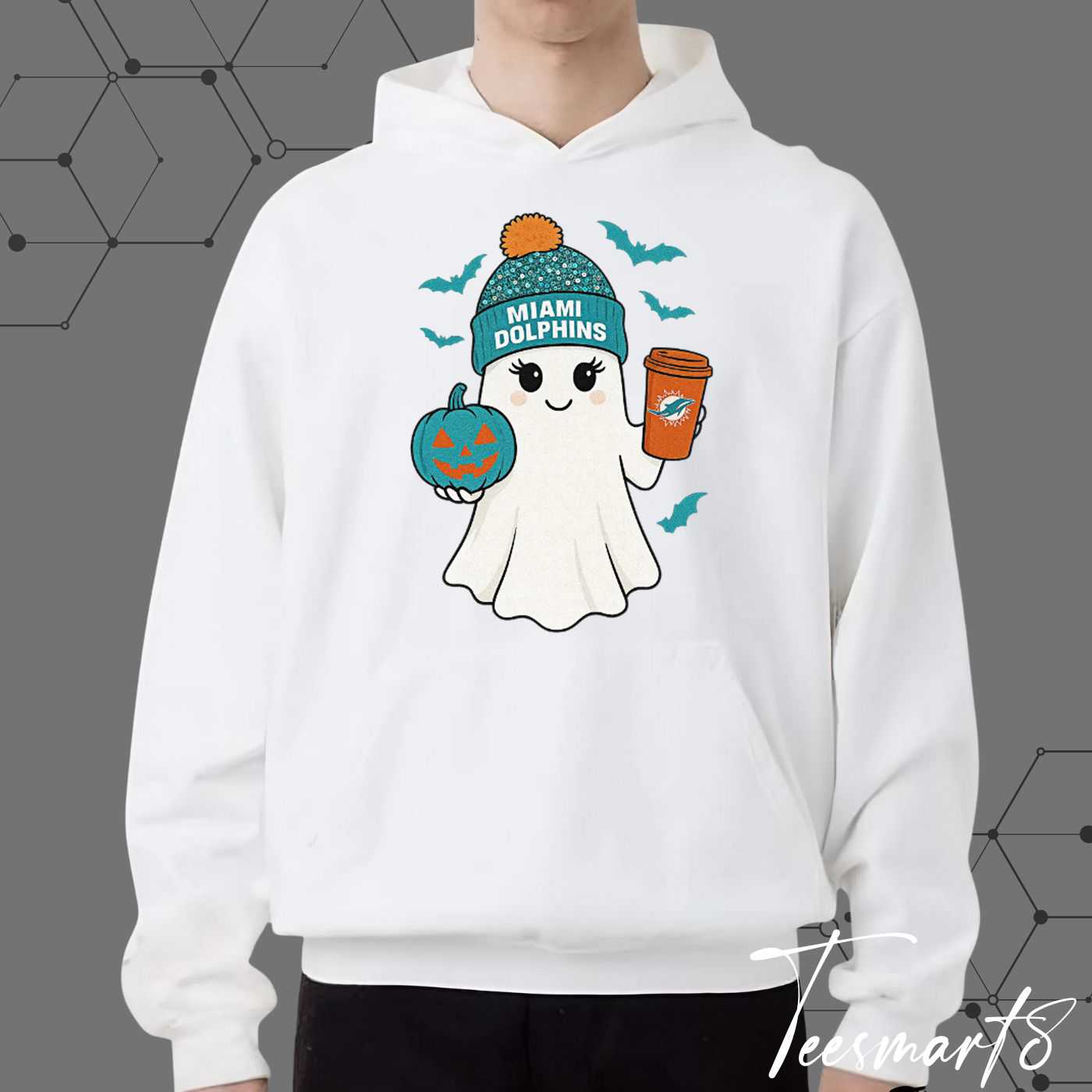 Miami Dolphins Halloween Ghost Hoodie - Spooky Fan Apparel