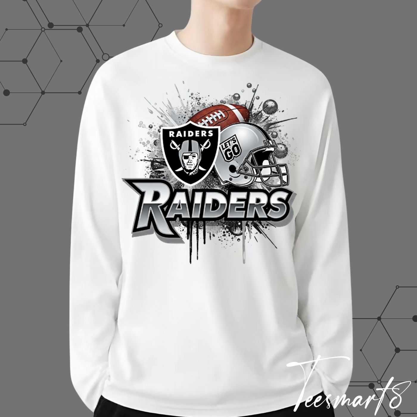 Las Vegas Raiders Grunge Sweatshirt - Distressed Fan Apparel