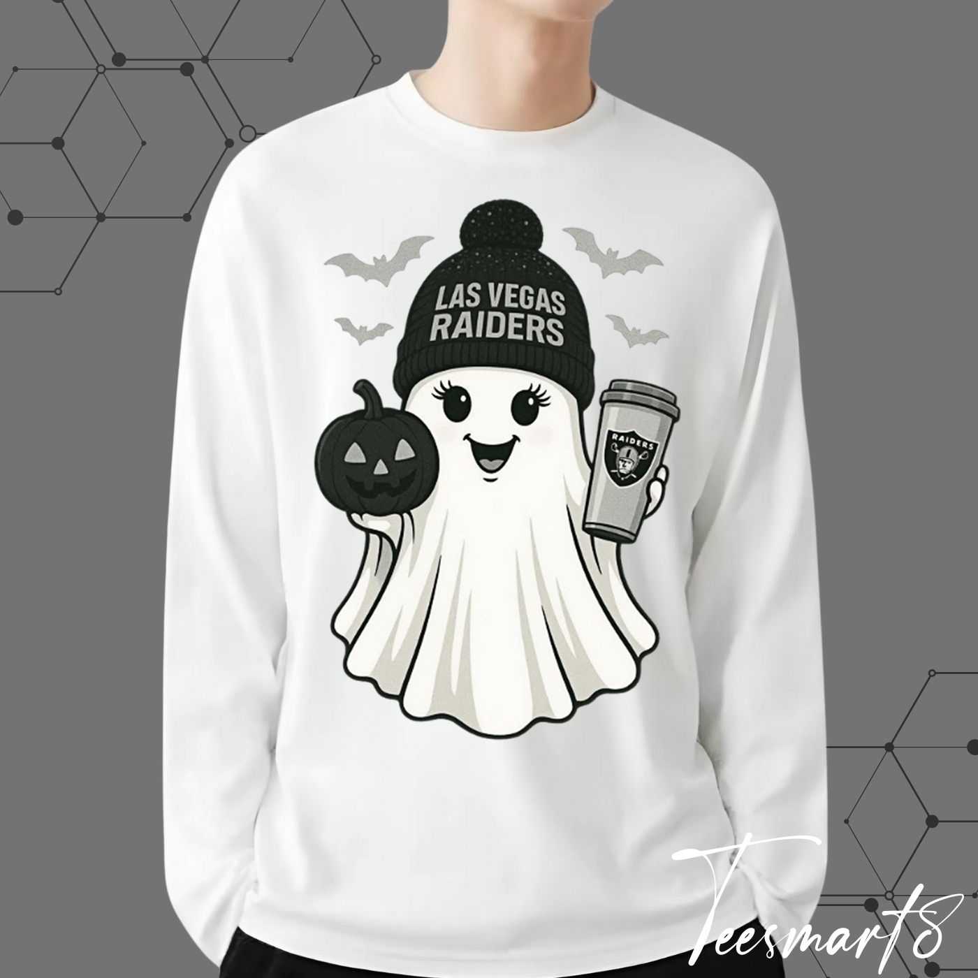 Las Vegas Raiders Halloween Ghost Sweatshirt - Spooky Fan Apparel