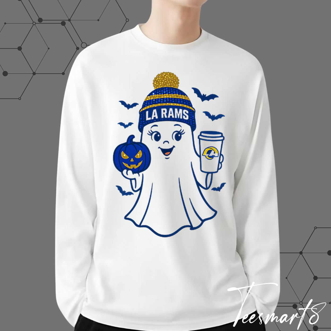 Los Angeles Rams Halloween Ghost Hoodie - Spooky Fan Apparel