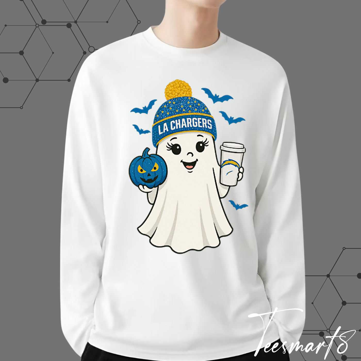 Los Angeles Chargers Halloween Ghost Hoodie - Spooky Fan Apparel Los Angeles Chargers Halloween Ghost Hoodie - Spooky Fan Apparel