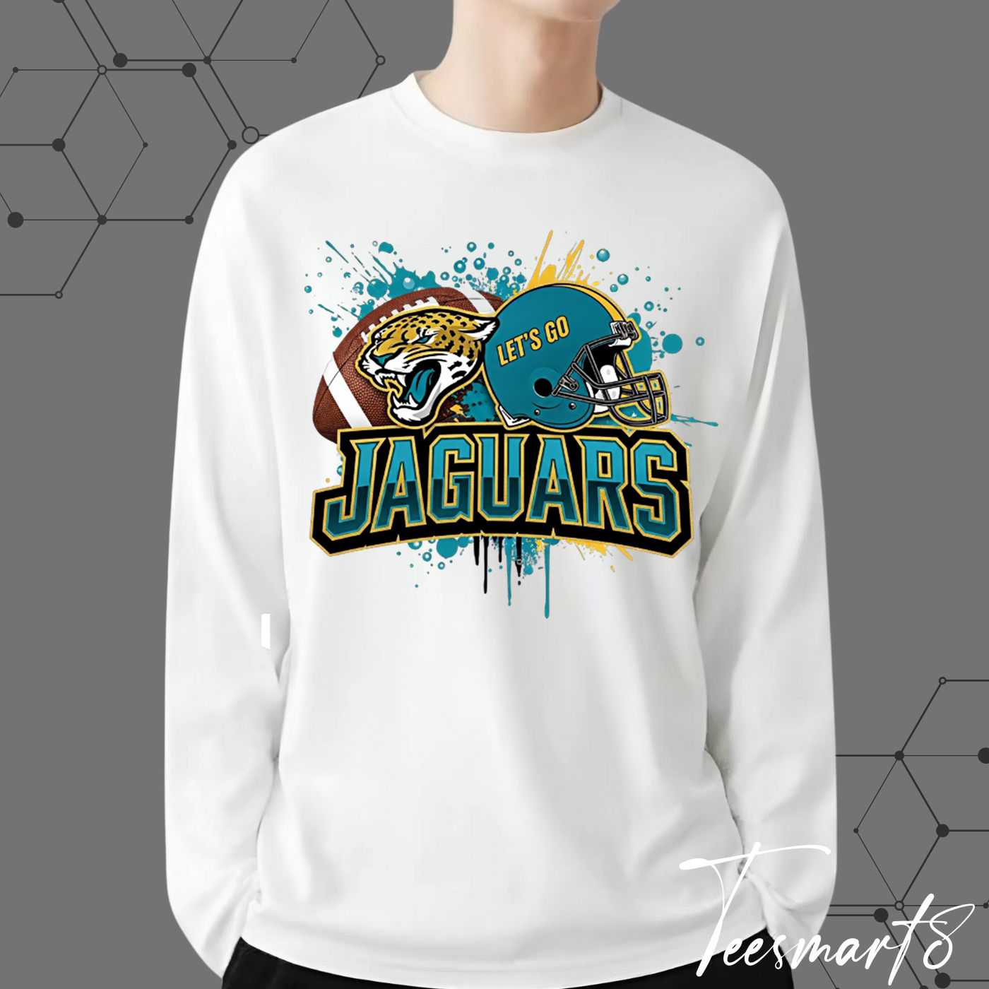 Jacksonville Jaguars Grunge Hoodie - Distressed Logo Fan Apparel Jacksonville Jaguars Grunge Hoodie - Distressed Logo Fan Apparel