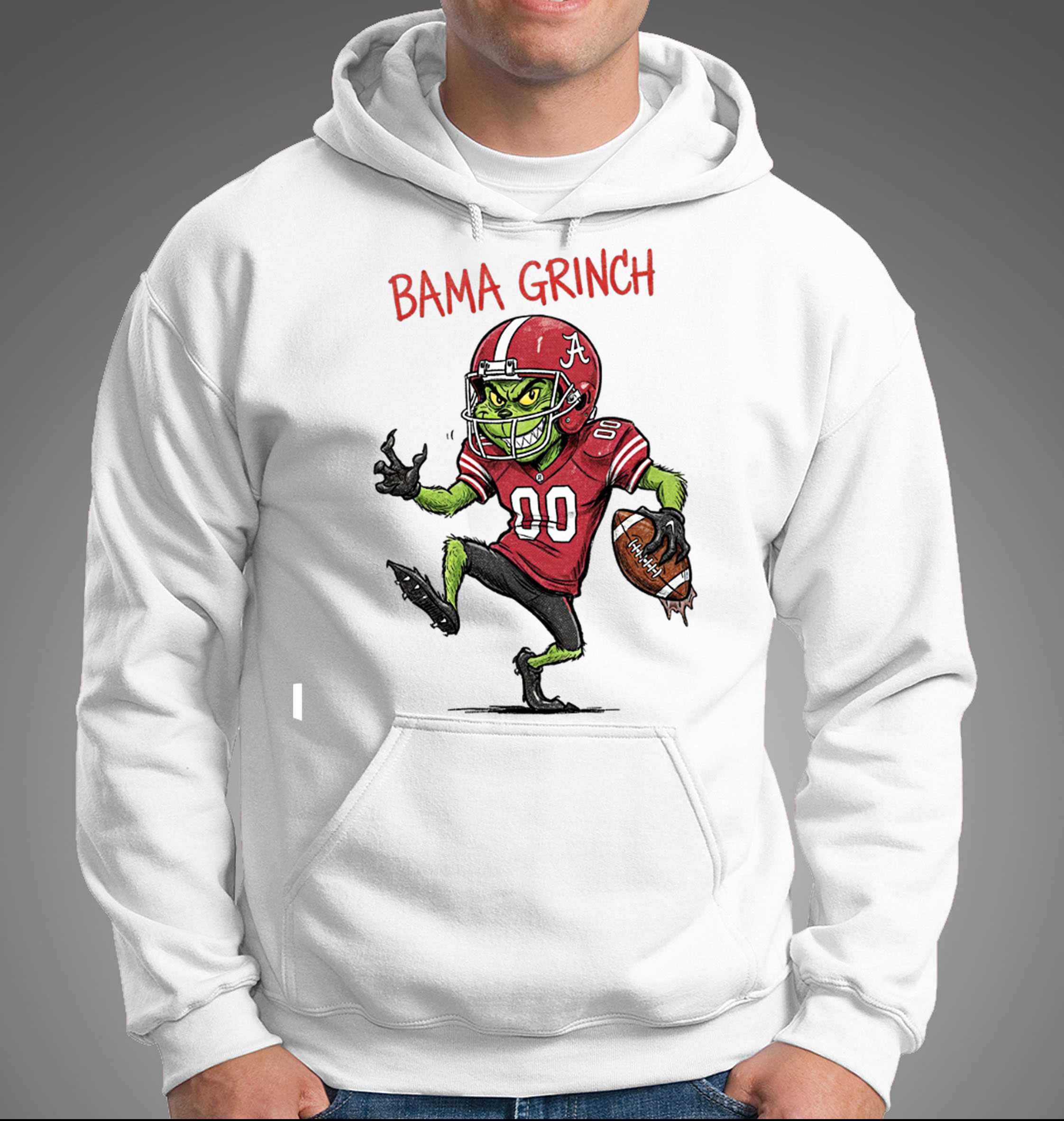 Alabama Crimson Tide Grinch Christmas Hoodie - Funny College Football Fan Apparel