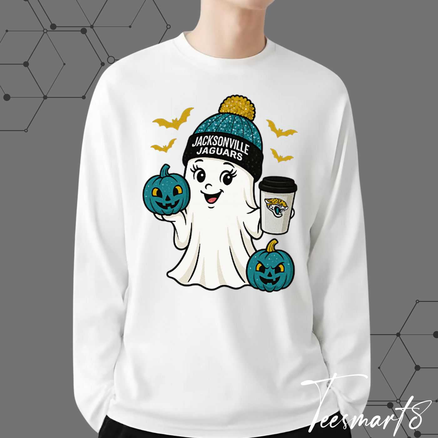 Jacksonville Jaguars Halloween Ghost Sweatshirt - Spooky Fan Apparel