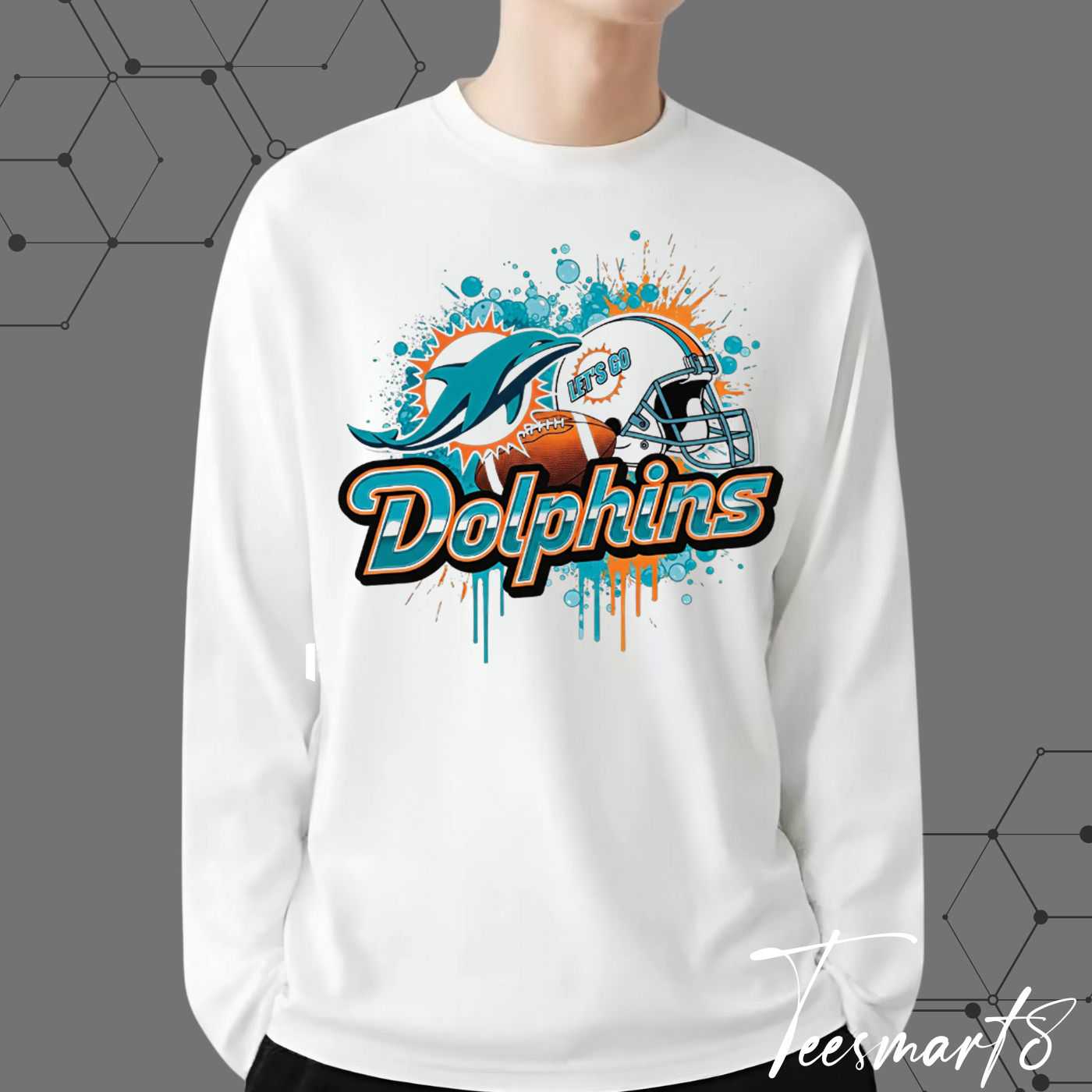 Miami Dolphins Splash Hoodie - Abstract Fan Apparel Miami Dolphins Splash Hoodie - Abstract Fan Apparel