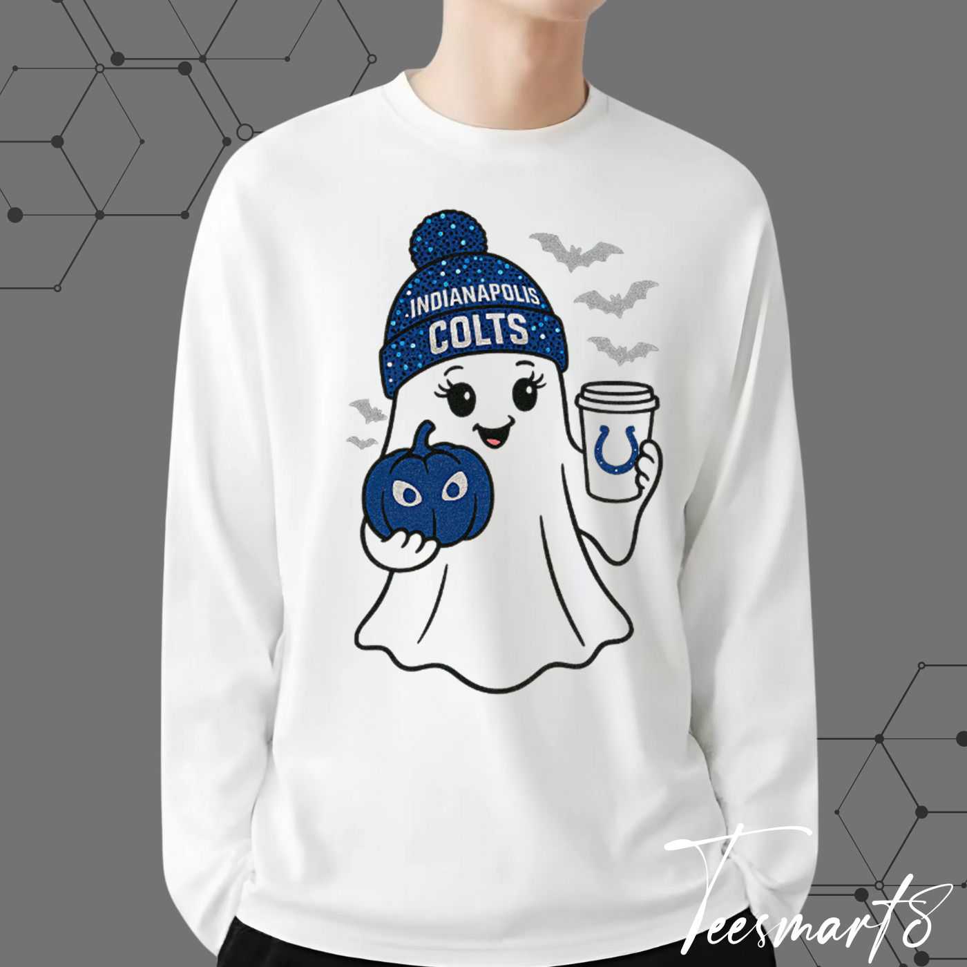 Indianapolis Colts Halloween Ghost Hoodie - Spooky Fan Apparel Indianapolis Colts Halloween Ghost Hoodie - Spooky Fan Apparel
