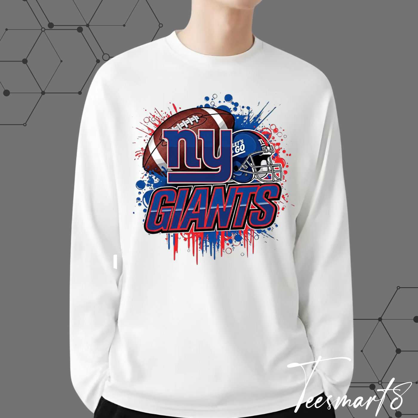 New York Giants Splash Hoodie - Abstract Fan Apparel New York Giants Splash Hoodie - Abstract Fan Apparel