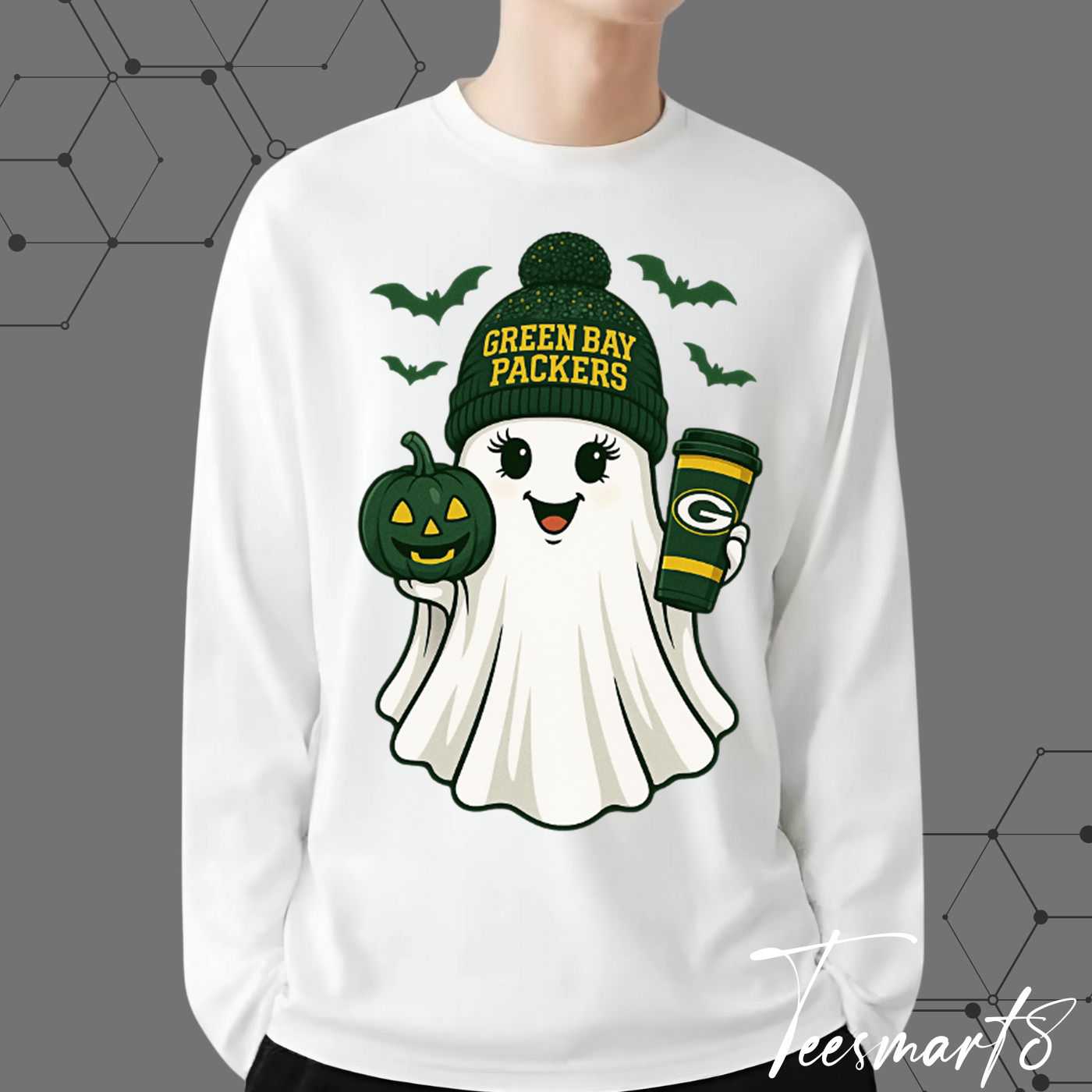 Green Bay Packers Halloween Ghost Hoodie - Spooky Fan Apparel