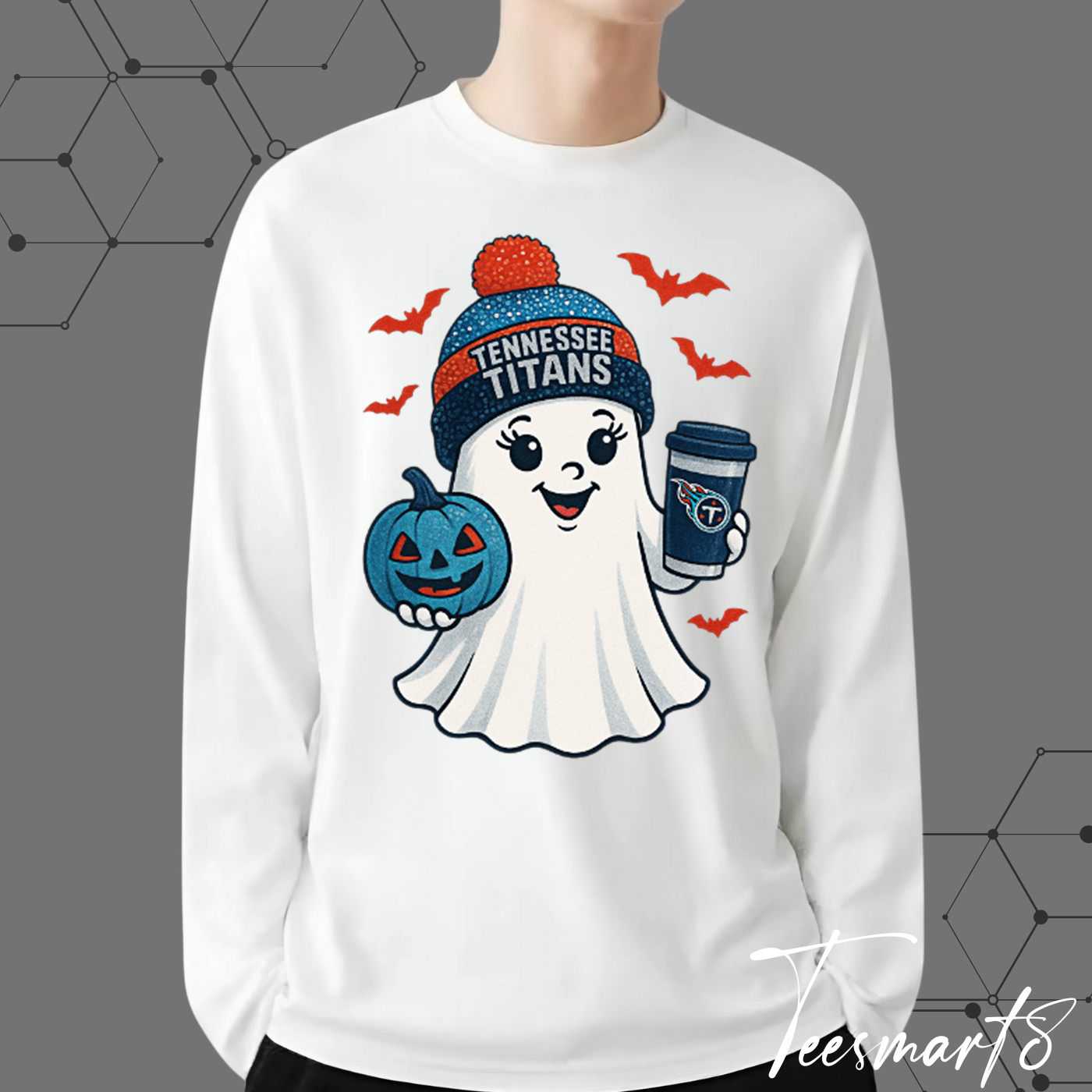 Tennessee Titans Halloween Ghost Hoodie - Spooky Fan Apparel