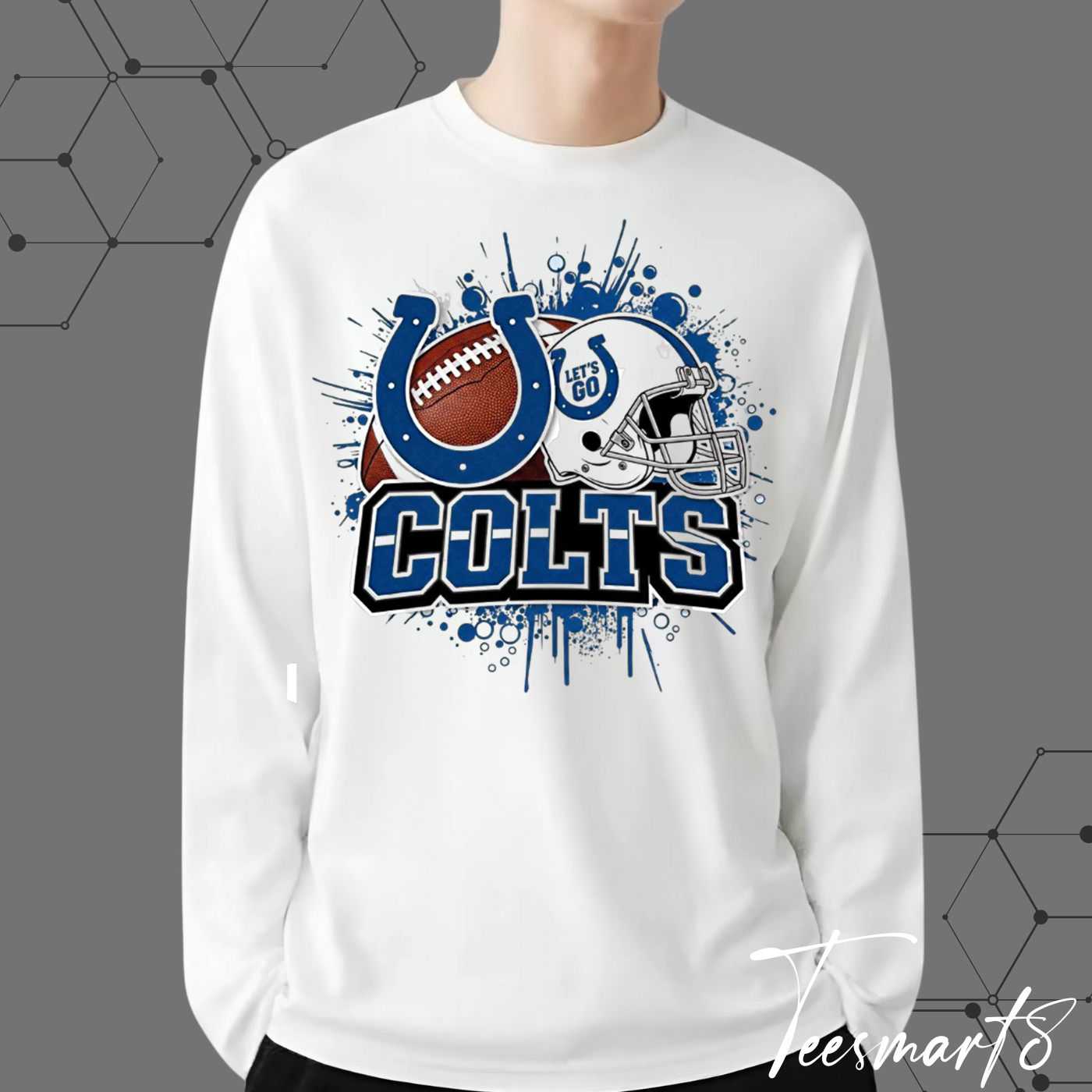 Indianapolis Colts Splash Hoodie - Abstract Fan Apparel