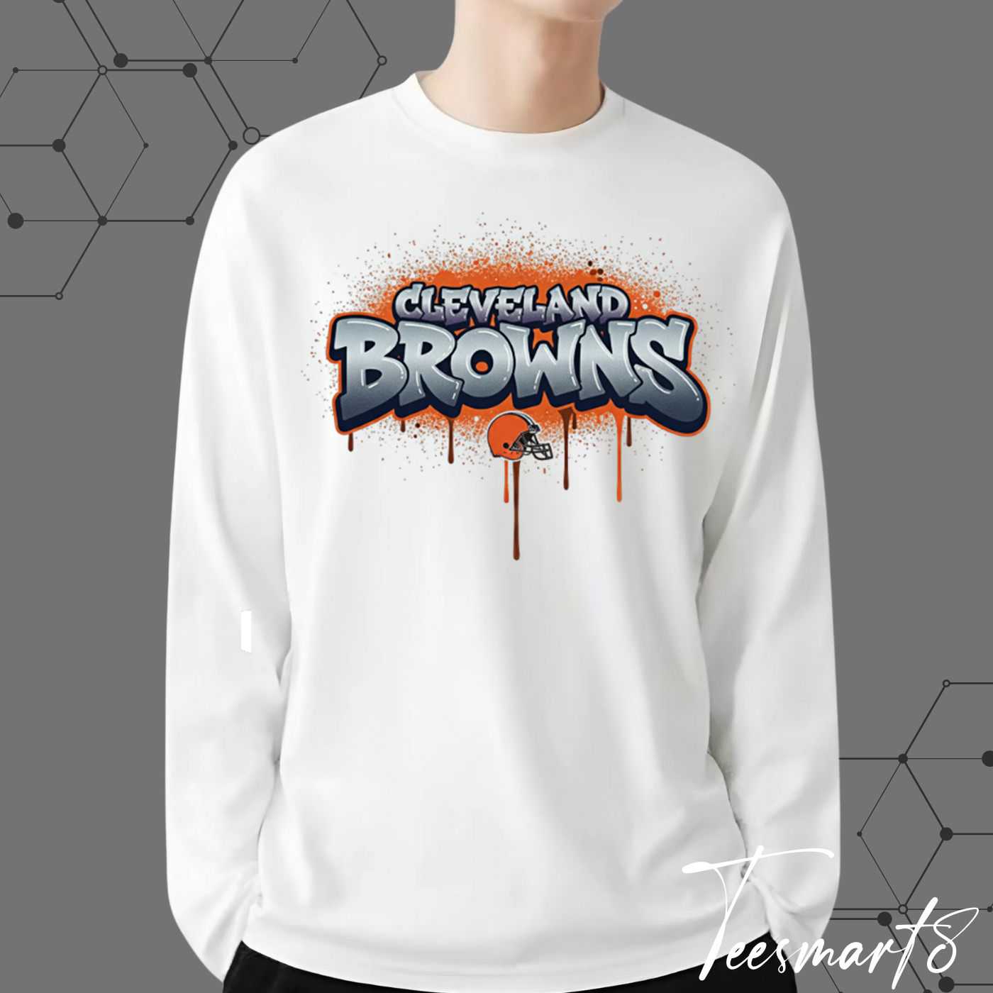 Cleveland Browns Street Style Hoodie - Graffiti & Grunge Design