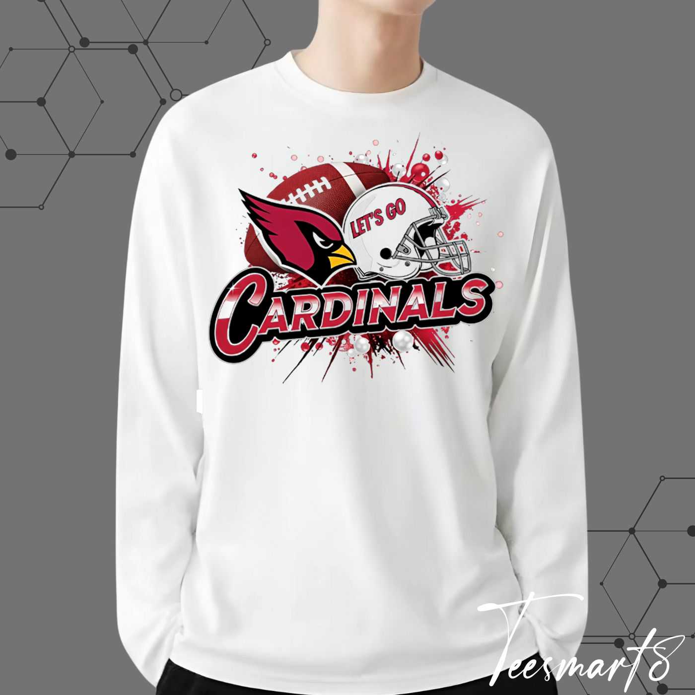 Arizona Cardinals Splash Hoodie - Abstract Fan Apparel