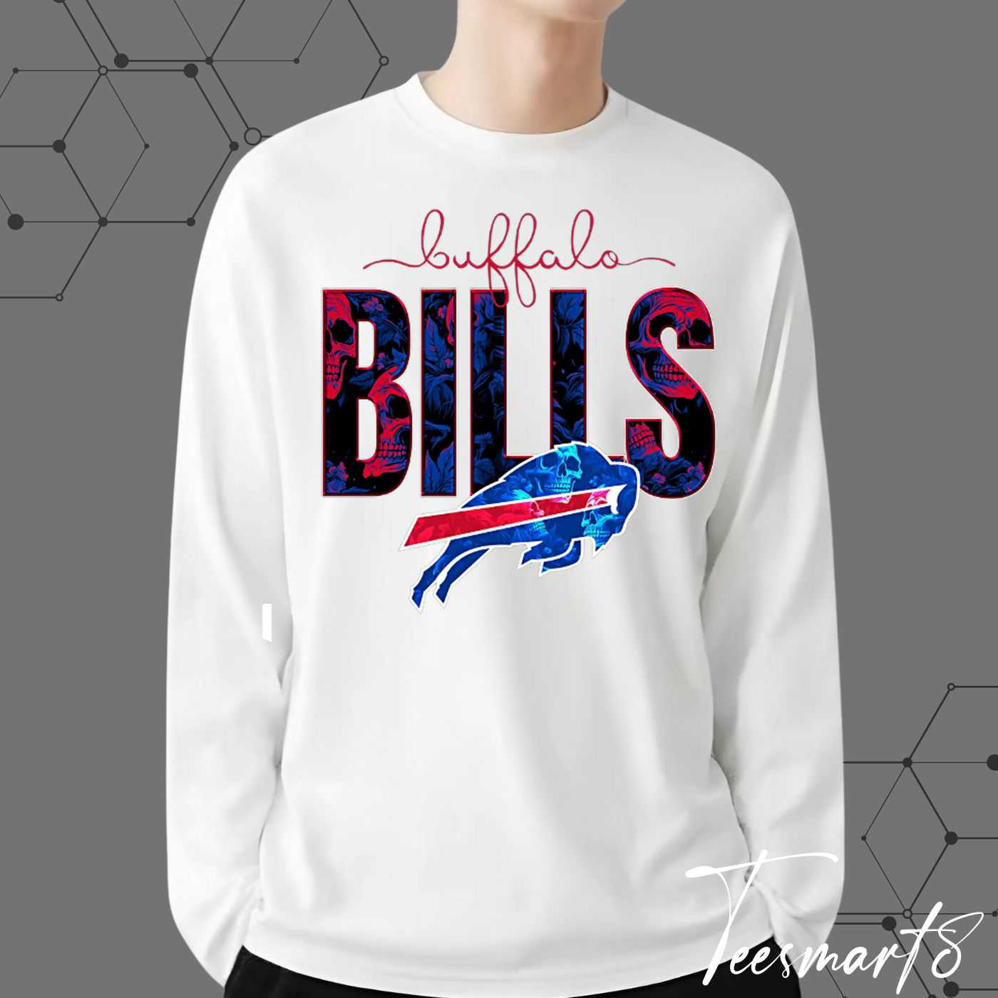 Buffalo Bills Spooky Style Hoodie - Halloween-Themed Fan Apparel Buffalo Bills Spooky Style Hoodie - Halloween-Themed Fan Apparel